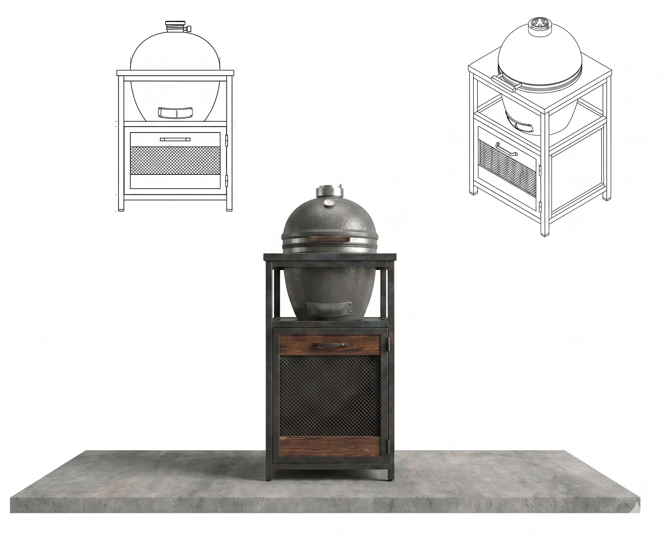 Ceramic Egg Grill base module (60x60) showcase image