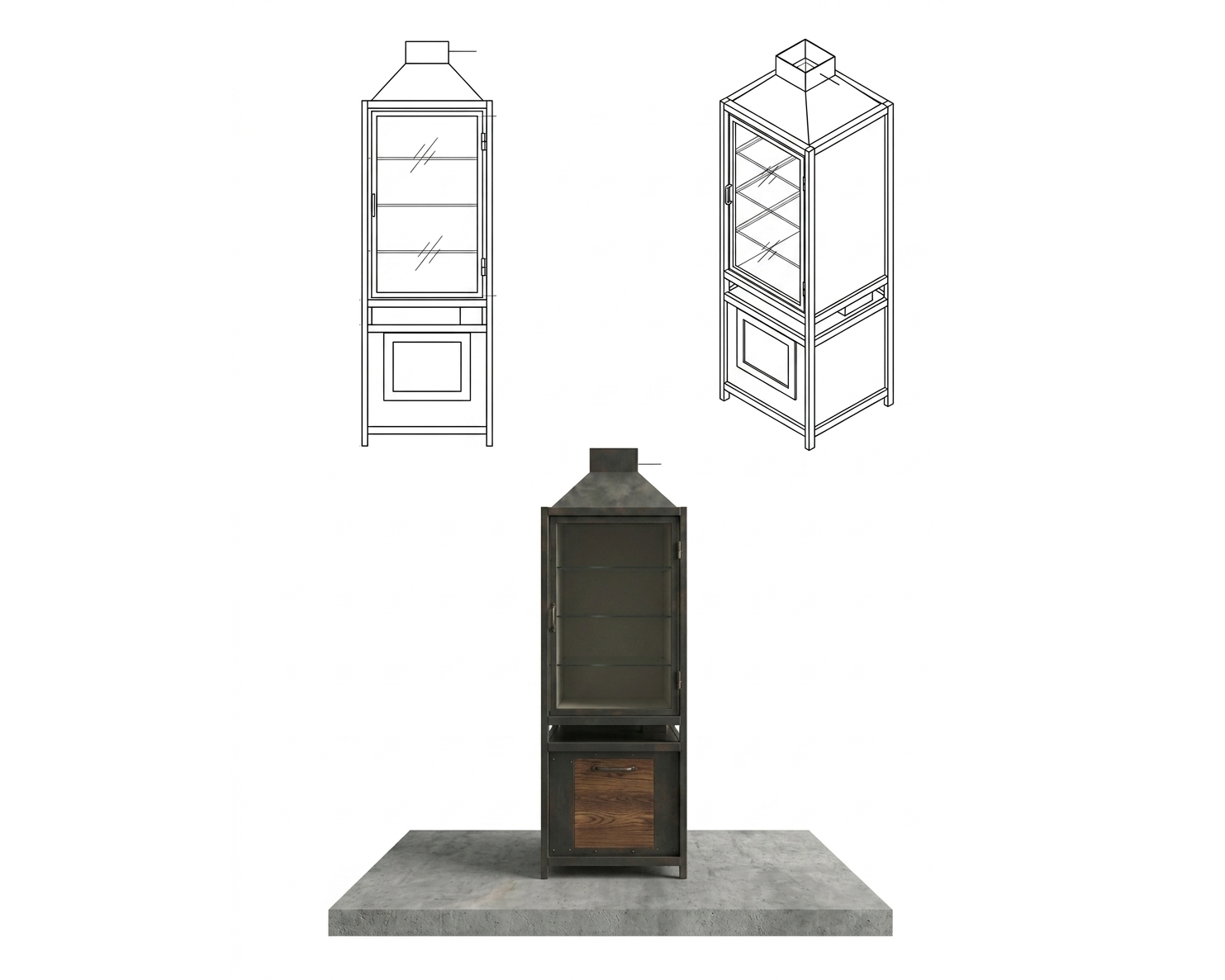 Vertical smoker module (60x60x180) showcase image