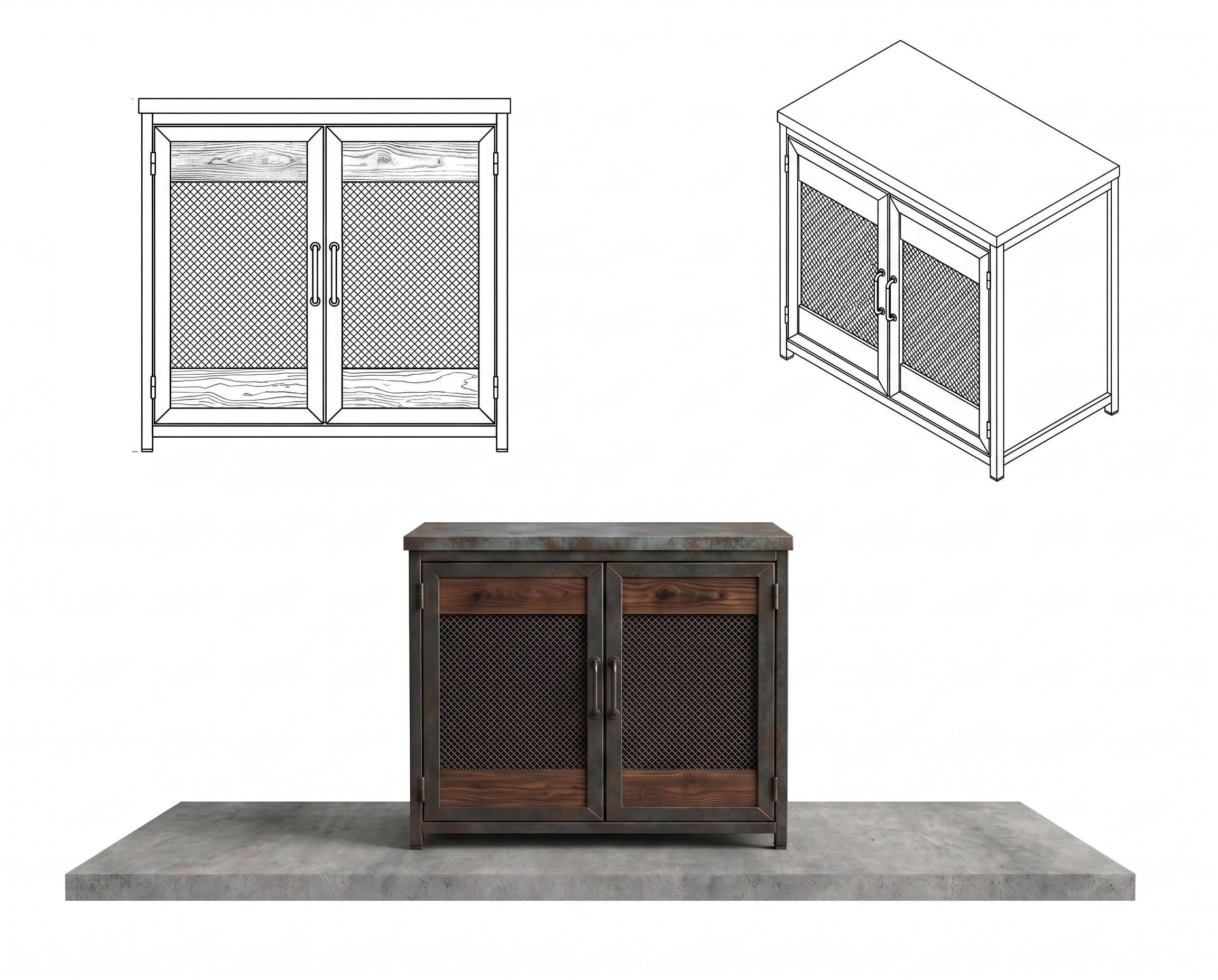 Kitchen cabinet with 2 doors (80х60) showcase image