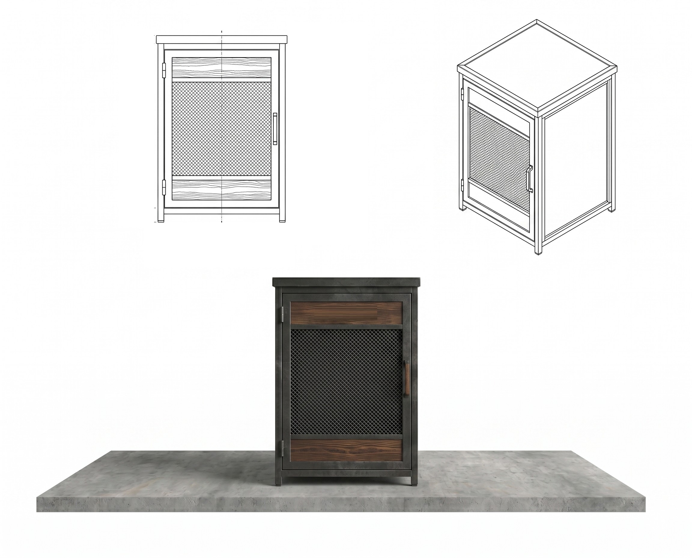 Kitchen cabinet with a single door (60х60)