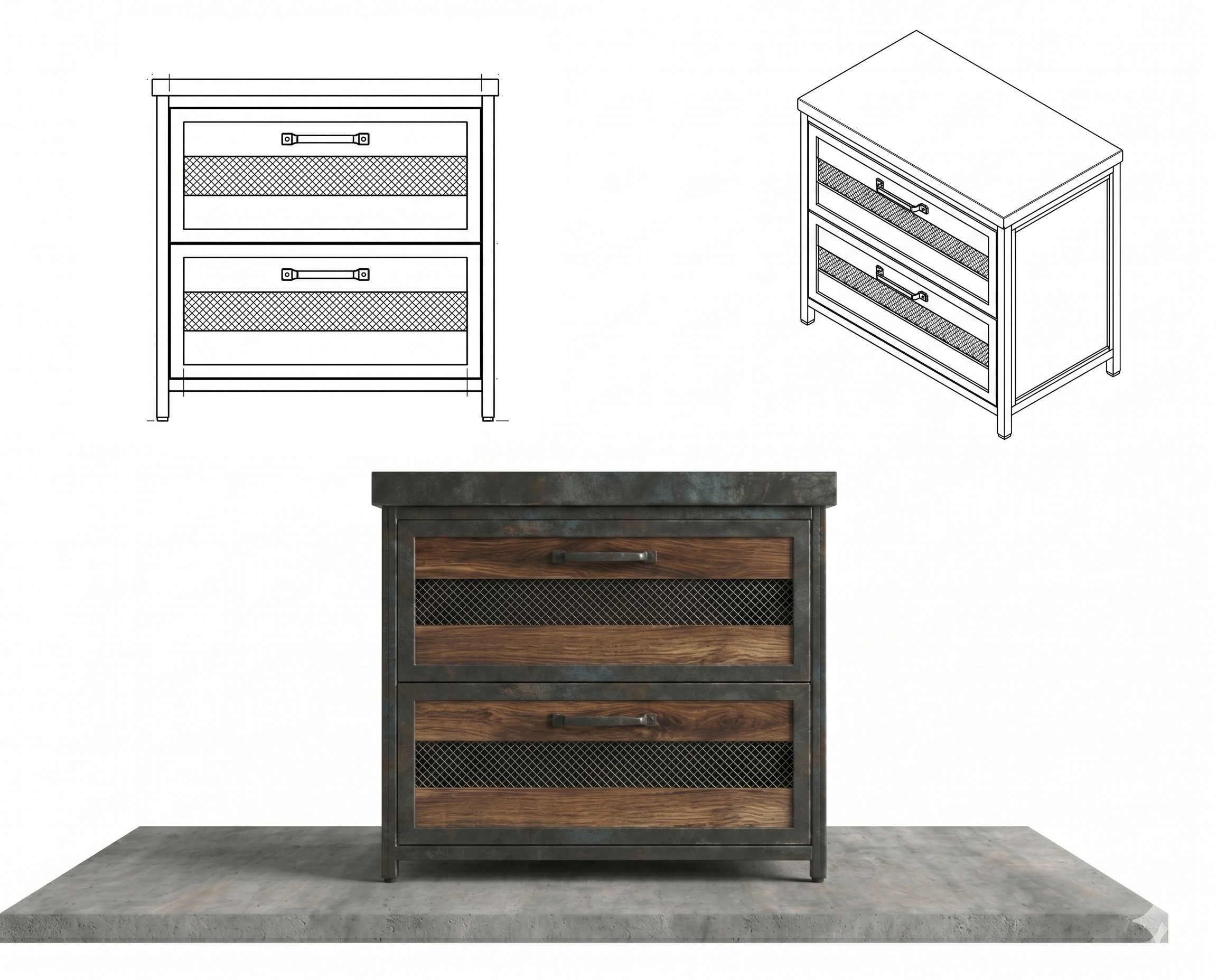 Kitchen cabinet with 2 drawers (80х60) showcase image